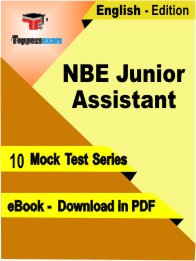 NBE Junior Assistant Test PDF Book in English - Mock Test/Practice Set