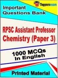 RPSC Assistant Professor Chemistry Paper 3 Exam Objective MCQ Book in English