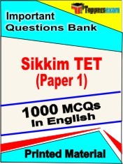Sikkim TET Paper 1 Exam 1000 Objective MCQ / Question Bank in English Book / Printed Material.