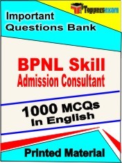 BPNL Skill Admission Consultant Exam 1000 Objective MCQ / Question Bank in English Book / Printed Material.