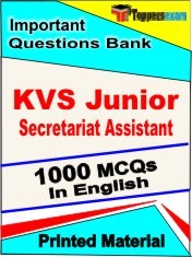 KVS Junior Secretariat Assistant Exam 1000 Objective MCQ / Question Bank in English Book / Printed Material.