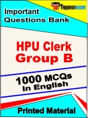 HPU Clerk Group B Exam 1000 Objective MCQ / Question Bank in English Book / Printed Material.