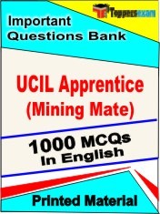 UCIL Apprentice (Mining Mate) Exam 1000 Objective MCQ / Question Bank in English Book / Printed Material.