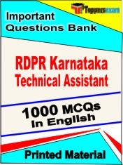 RDPR Karnataka Technical Assistant Exam 1000 Objective MCQ / Question Bank in English Book / Printed Material.