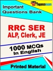 RRC SER ALP, CLERK, JE Exam 1000 Objective MCQ / Question Bank in English Book / Printed Material.