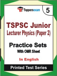 TSPSC Junior Lecturer Physics (Paper 2) Book in English - Mock Test / Practice Set