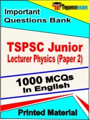 TSPSC Junior Lecturer Physics (Paper 2) Book in English - Objective MCQ