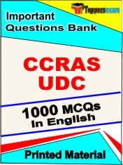CCRAS UDC Exam 1000 Objective MCQ / Question Bank in English Book / Printed Material.