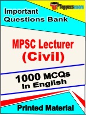 MPSC LECTURER (CIVIL) Exam 1000 Objective MCQ / Question Bank in English Book / Printed Material.