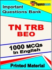 TN TRB BEO Exam 1000 Objective MCQ / Question Bank in English Book / Printed Material.