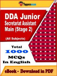 DDA Junior Secretariat Assistant Main Stage 2 PDF Book In English