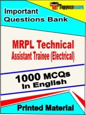MRPL Technical Assistant Trainee (Electrical) Exam 1000 Objective MCQ / Question Bank in English Book / Printed Material.