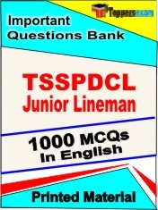TSSPDCL Junior Lineman Exam 1000 Objective MCQ / Question Bank in English Book / Printed Material.