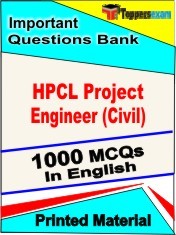 HPCL Project Engineer (Civil) Exam 1000 Objective MCQ / Question Bank in English Book / Printed Material.
