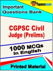 CGPSC Civil Judge Prelims Exam 1000 Objective MCQ / Question Bank in English Book / Printed Material.