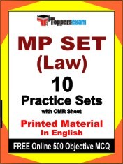 MP SET (Law) Exam 10 Practice Sets Book English & FREE Online 500 Objective MCQ.