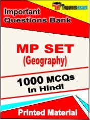 MP SET (Geography) Exam 1000 Objective MCQ / Question Bank in Hindi Book / Printed Material.