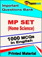 MP SET (Home Science) Exam 1000 Objective MCQ / Question Bank in English Book / Printed Material.