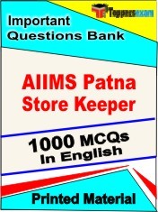 AIIMS Patna Store Keeper Exam Practice Set Book in English