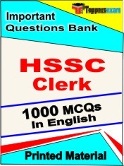 HSSC Clerk Exam 1000 Objective MCQ / Question Bank in English Book / Printed Material.