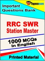 RRC SWR Station Master Exam 1000 Objective MCQ / Question Bank in English Book / Printed Material.