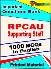 RPCAU Supporting Staff Exam 1000 Objective MCQ / Question Bank in English Book / Printed Material.