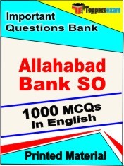 Allahabad Bank SO Exam 1000 Objective MCQ / Question Bank in English Book / Printed Material.