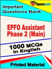 EPFO Assistant Phase 2 Main Book in English - Objective MCQ