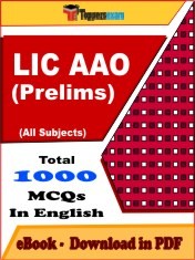 EBook of LIC AAO PRELIMS Exam (Objective Questions /MCQ) PDF in English
