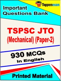 TSPSC JTO (Mechanical) (Paper-2) Book in English - Objective MCQ