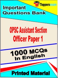 OPSC Assistant Section Officer Paper 1 Test Book in English - Objective MCQ