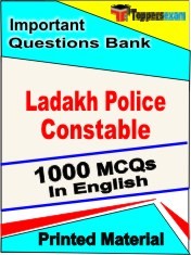 Ladakh Police Constable Exam 1000 Objective MCQ / Question Bank in English Book / Printed Material.