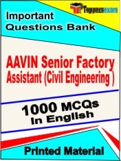 AAVIN Senior Factory Assistant (Civil Engineering) Exam 1000 Objective MCQ / Question Bank in English Book / Printed Material.