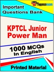 KPTCL Junior Power Man Exam 1000 Objective MCQ / Question Bank in English Book / Printed Material.