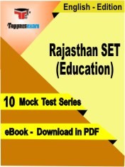 eBook of Rajasthan SET (Education) Exam (10 Mock Test/Practice Set) in PDF Format in English
