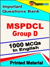 MSPDCL Group D Exam 1000 Objective MCQ / Question Bank in English Book / Printed Material.
