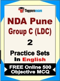 NDA Pune Group C LDC Exam 2 Mock Test / Practice Sets Book  English  & FREE Online 500 Objective MCQ.