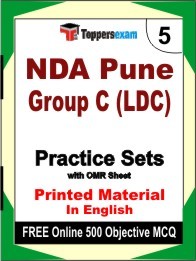 NDA Pune Group C LDC Book in English - Mock Test / Practice Set