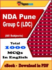 NDA Pune Group C LDC Exam PDF Book In English - MCQ / Objective Questions