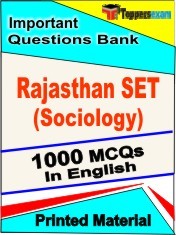 Rajasthan SET (Sociology) Exam 1000 Objective MCQ / Question Bank in English Book / Printed Material.