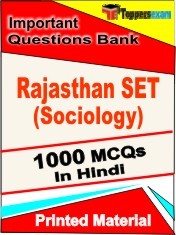 Rajasthan SET (Sociology) Exam 1000 Objective MCQ / Question Bank in Hindi Book / Printed Material.