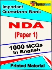 NDA Paper 1 Exam 1000 Objective MCQ / Question Bank in English Book / Printed Material.