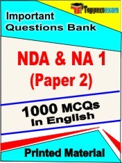 NDA & NA 1 (Paper 2) Exam 1000 Objective MCQ / Question Bank in English Book / Printed Material.