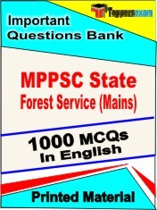MPPSC STATE FOREST SERVICE MAINS Exam 1000 Objective MCQ / Question Bank in English Book / Printed Material.