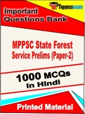 MPPSC State Forest Service Prelims (Paper 2) Exam 1000 Objective MCQ / Question Bank in Hindi Book / Printed Material.