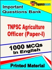 TNPSC Agriculture Officer (Paper 1) Exam 1000 Objective MCQ / Question Bank in English Book / Printed Material.