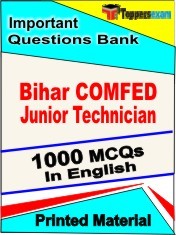 Bihar COMFED Junior Technician Exam 1000 Objective MCQ / Question Bank in English Book / Printed Material.