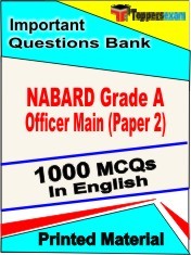 NABARD GRADE A OFFICER MAIN PAPER 2 Exam 1000 Objective MCQ / Question Bank in English Book / Printed Material.