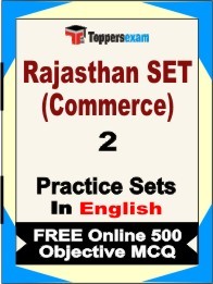 Rajasthan SET (Commerce) Book in English - Question Paper / Practice Set