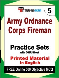 AOC Fireman Exam Book in English - Mock Test / Practice Set